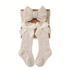 Socks & Solid Cable Bow Headband Set
