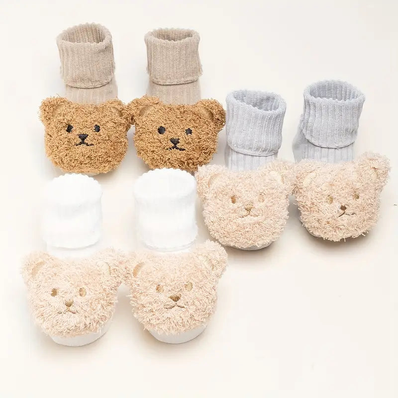 1 Pair/3 Pairs of Soft And Comfortable Ribbed Socks for Babies